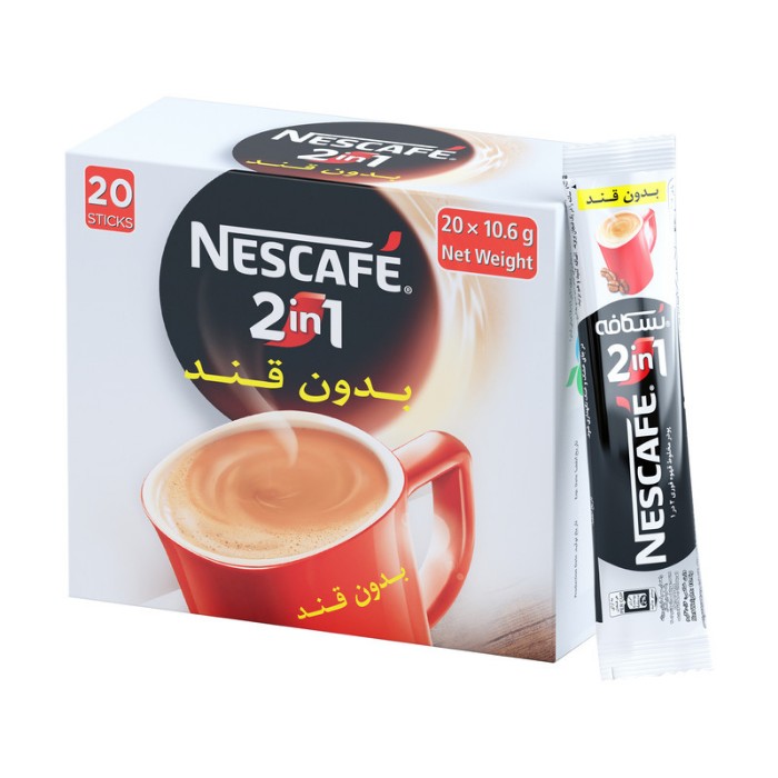 نسکافه 2در1بدون قند24عدد